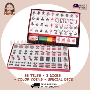 MAHJONG SET 3 PLAYER 88 TILES 飞牌 3人麻将 88张
